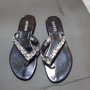 2 for $15 Guess black sandals with jewels